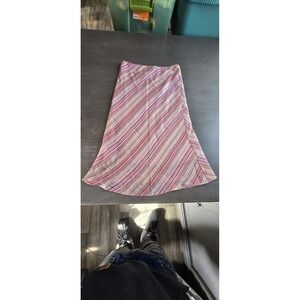 purple and white striped Skirt with a "Helium" brand tag Size Medium